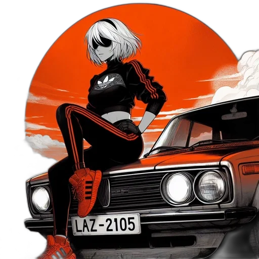 car, jacket, comic book art, concept art transparent PNG cut-out