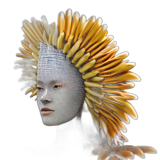 crown, hat, hair, mask transparent PNG cut-out