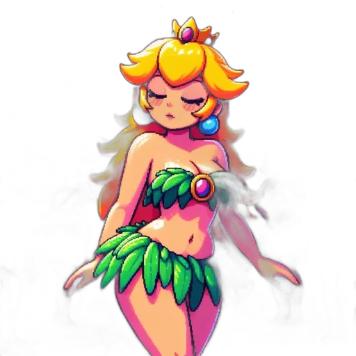crown, dress, concept art, pixel art transparent PNG cut-out