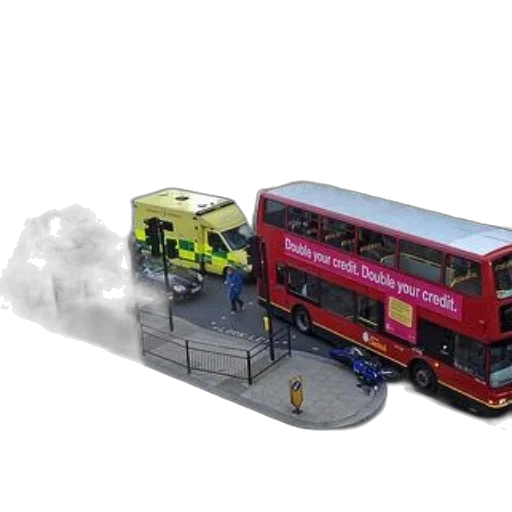 3d render, concept art, fog, city street transparent PNG cut-out