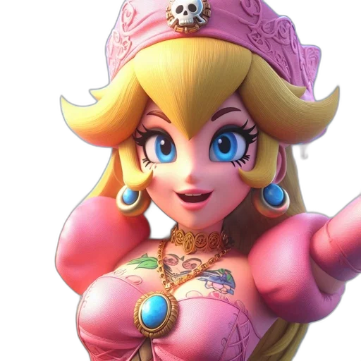 crown, dress, 3d render, concept art transparent PNG cut-out