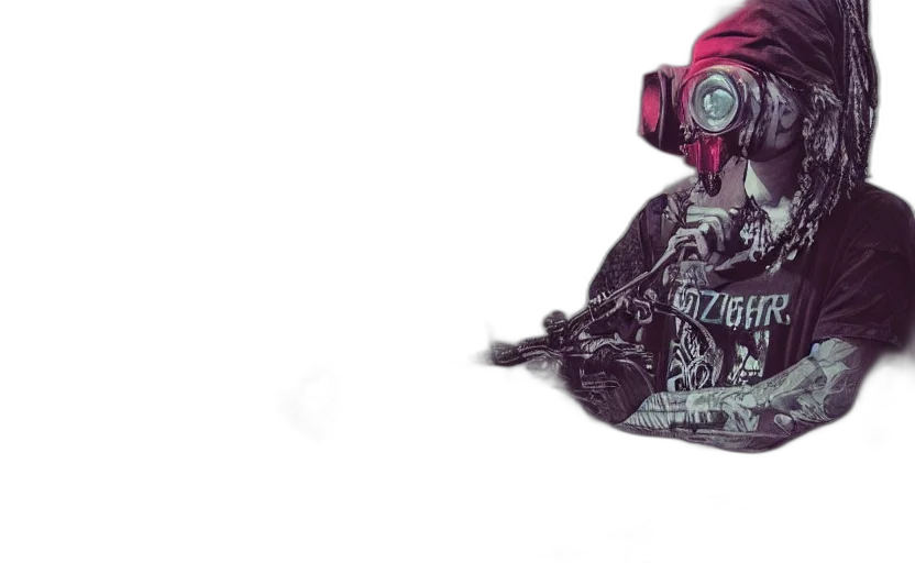robot, mask, car, weapon transparent PNG cut-out