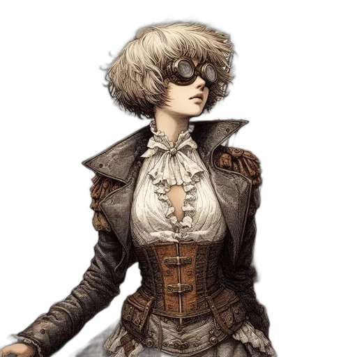 jacket, staff, face, dress transparent PNG cut-out