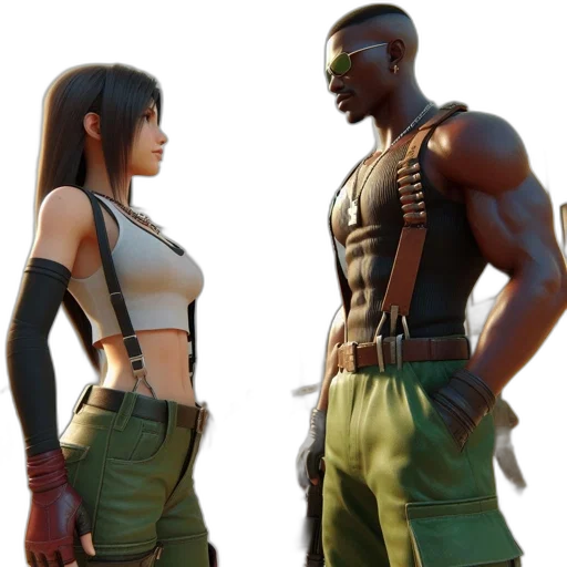 concept art, 3d render, cyberpunk, comic book art transparent PNG cut-out