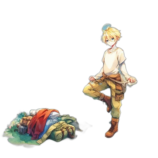 creature, weapon, staff, dress transparent PNG cut-out