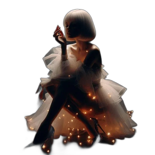 dress, staff, crown, weapon transparent PNG cut-out