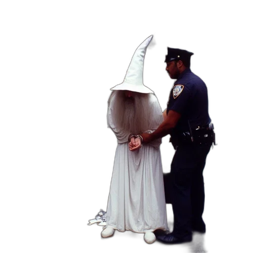 dress, mask, hat, staff transparent PNG cut-out