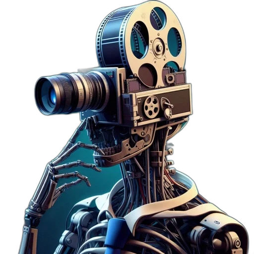 robot, weapon, face, staff transparent PNG cut-out
