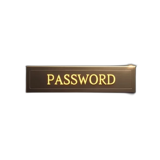 3d render, password, button, business transparent PNG cut-out