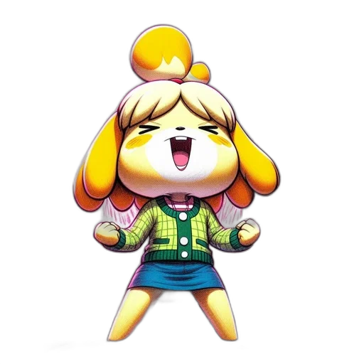 staff, animal, jacket, pixel art transparent PNG cut-out