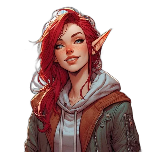 jacket, face, fantasy art, concept art transparent PNG cut-out