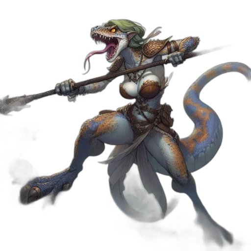 dragon, staff, creature, weapon transparent PNG cut-out
