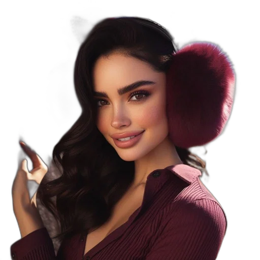 hat, jacket, jewelry, hair transparent PNG cut-out