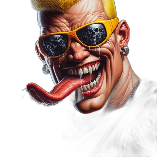 face, mask, creature, staff transparent PNG cut-out
