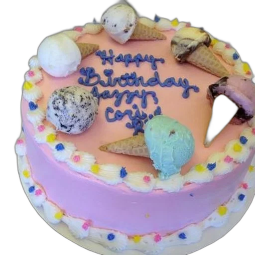 pastel, pink, birthday, cake transparent PNG cut-out