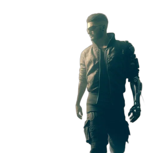 jacket, 3d render, concept art, cyberpunk transparent PNG cut-out