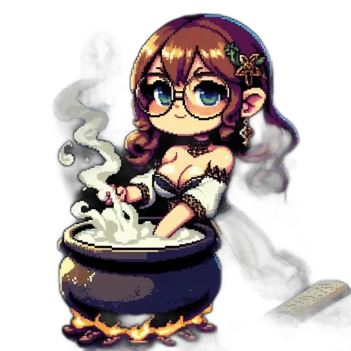staff, pixel art, fantasy art, anime transparent PNG cut-out