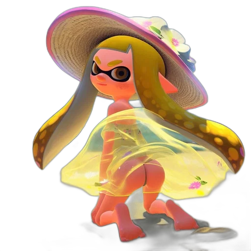 dress, hat, mask, hair transparent PNG cut-out