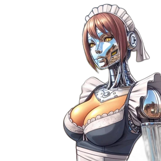 robot, concept art, fantasy art, anime transparent PNG cut-out