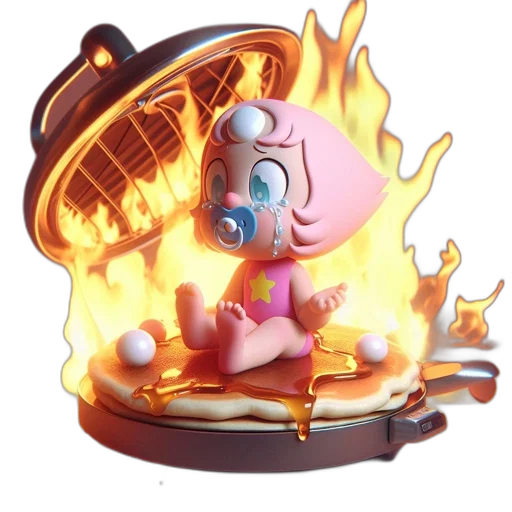 food, concept art, 3d render, pixel art transparent PNG cut-out