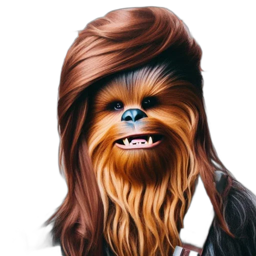 hair, face, photorealistic, comic book art transparent PNG cut-out