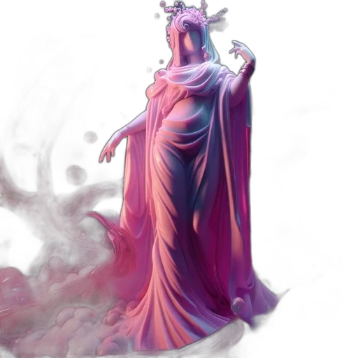 dress, crown, staff, dragon transparent PNG cut-out