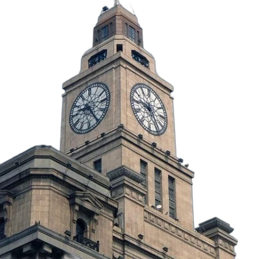 building, city street, tall, clock transparent PNG cut-out