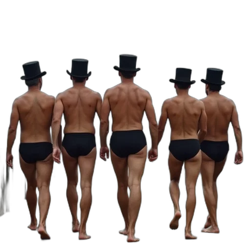 hat, concept art, group, men transparent PNG cut-out