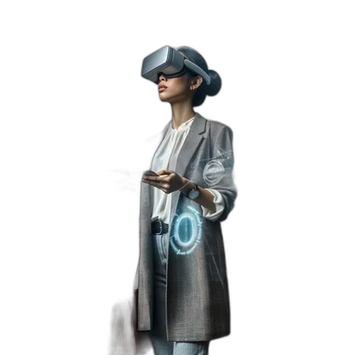 robot, staff, jacket, hat transparent PNG cut-out