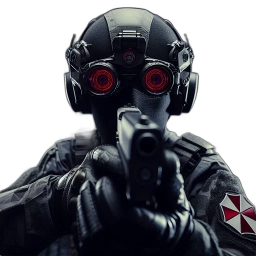 robot, mask, concept art, cyberpunk transparent PNG cut-out