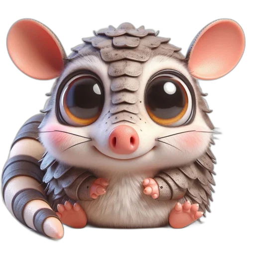 animal, creature, face, 3d render transparent PNG cut-out