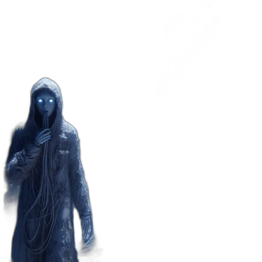 creature, mask, staff, dress transparent PNG cut-out