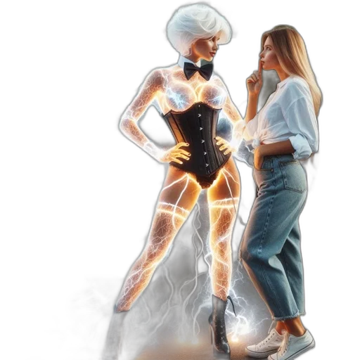 dress, robot, concept art, comic book art transparent PNG cut-out