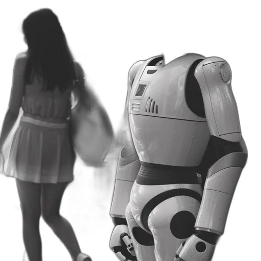robot, dress, 3d render, concept art transparent PNG cut-out