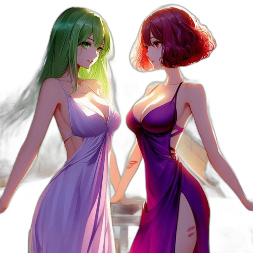 dress, concept art, anime, fantasy art transparent PNG cut-out