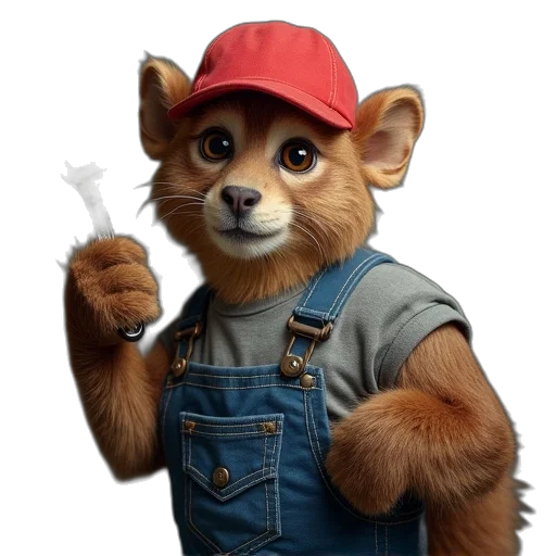 staff, animal, hat, jacket transparent PNG cut-out