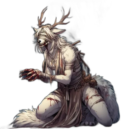 creature, animal, mask, staff transparent PNG cut-out