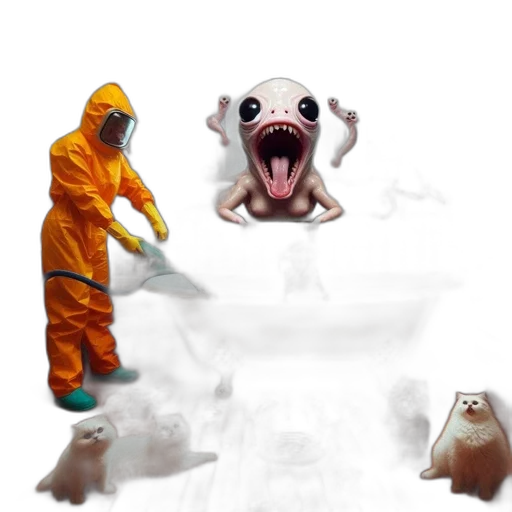 creature, animal, concept art, 3d render transparent PNG cut-out