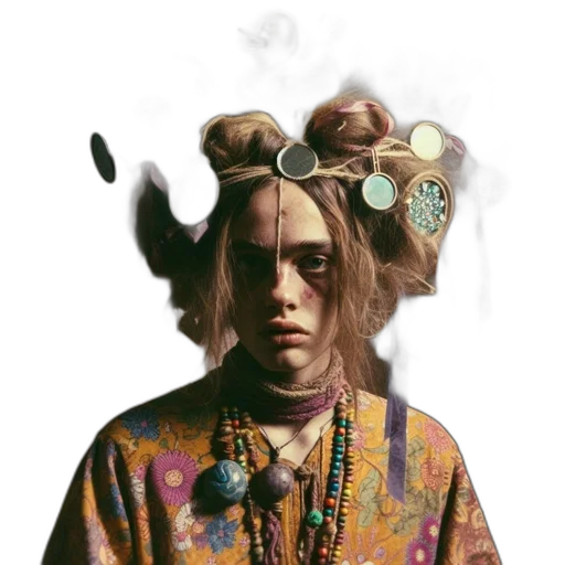 hair, mask, face, crown transparent PNG cut-out