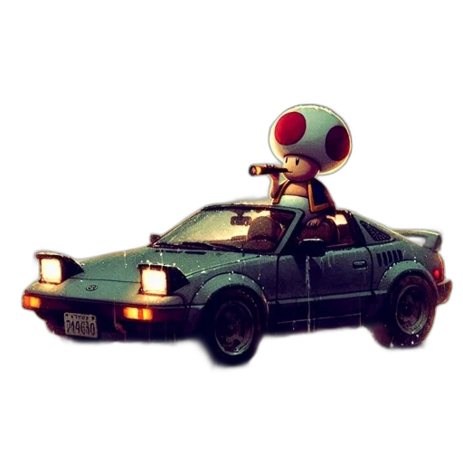 car, hat, weapon, robot transparent PNG cut-out