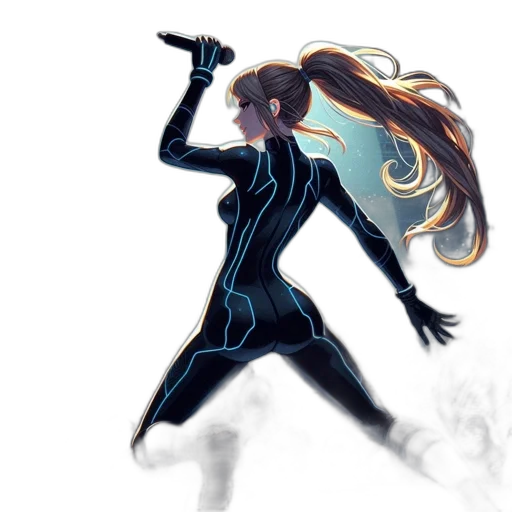 concept art, comic book art, cartoon, cyberpunk transparent PNG cut-out