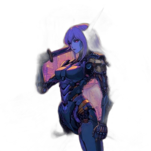 weapon, robot, sword, dress transparent PNG cut-out