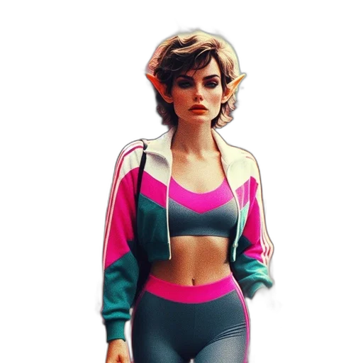 jacket, concept art, vaporwave, 3d render transparent PNG cut-out