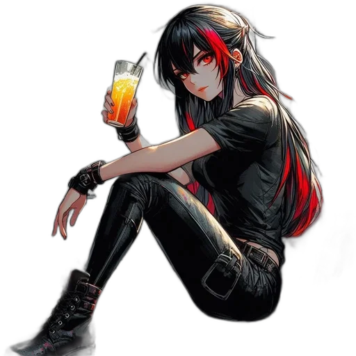 jacket, cyberpunk, anime, concept art transparent PNG cut-out