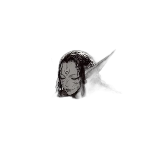 face, mask, hair, staff transparent PNG cut-out