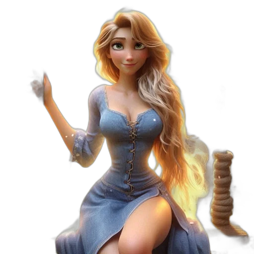 dress, staff, fantasy art, concept art transparent PNG cut-out