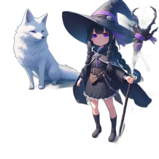 staff, weapon, hat, creature transparent PNG cut-out