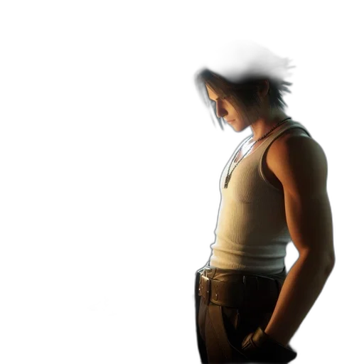 weapon, jacket, hair, sword transparent PNG cut-out