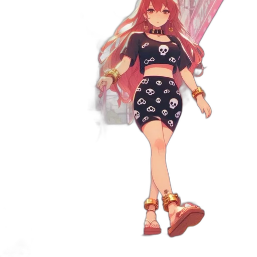 dress, staff, umbrella, weapon transparent PNG cut-out