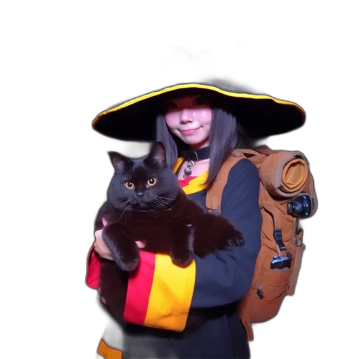staff, hat, jacket, animal transparent PNG cut-out